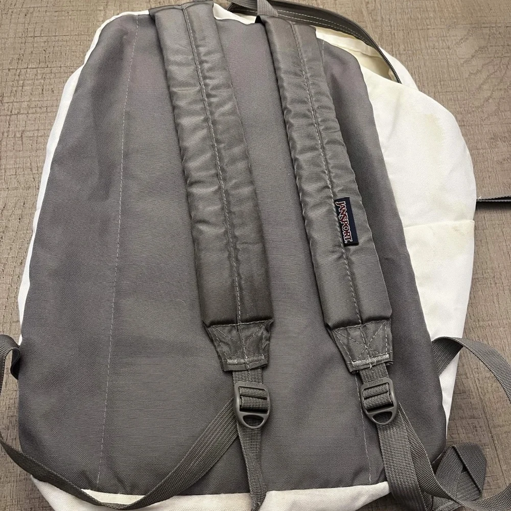 Jansport white canvas